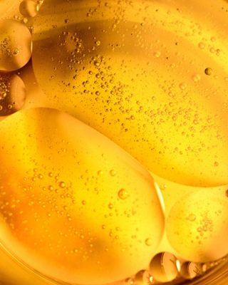 A closeup of oil and water mixture